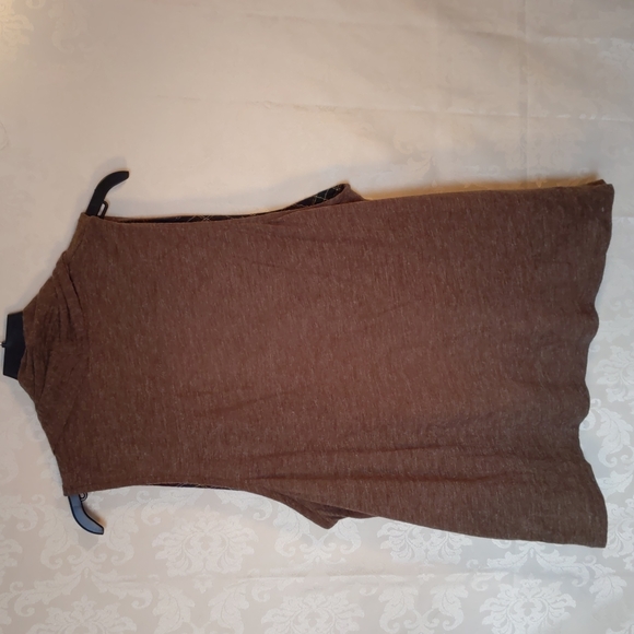 Brown taupe flowy vest neutral style - Picture 5 of 6